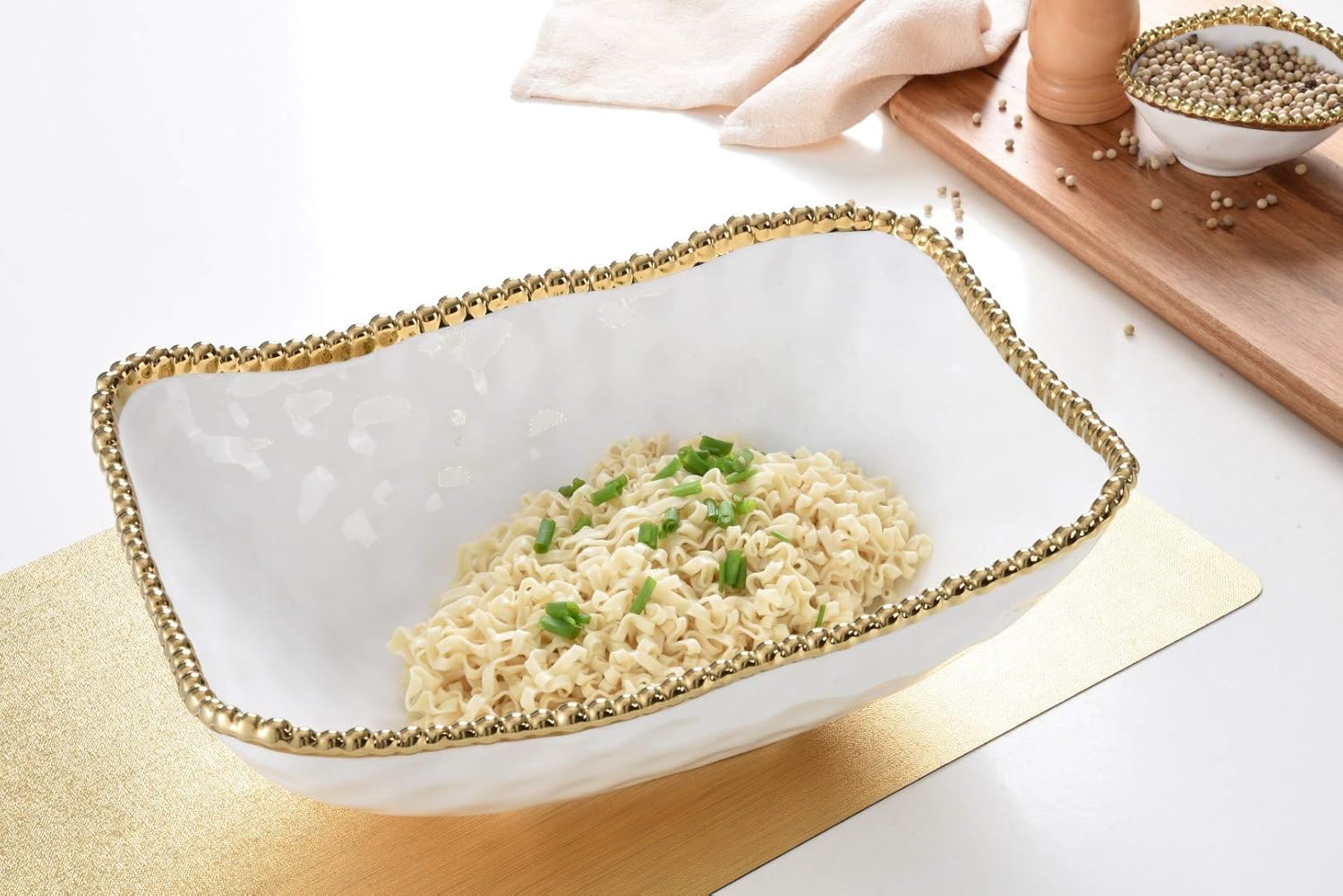 Pampa Bay Porcelain Deep Serving Bowl (Gold)