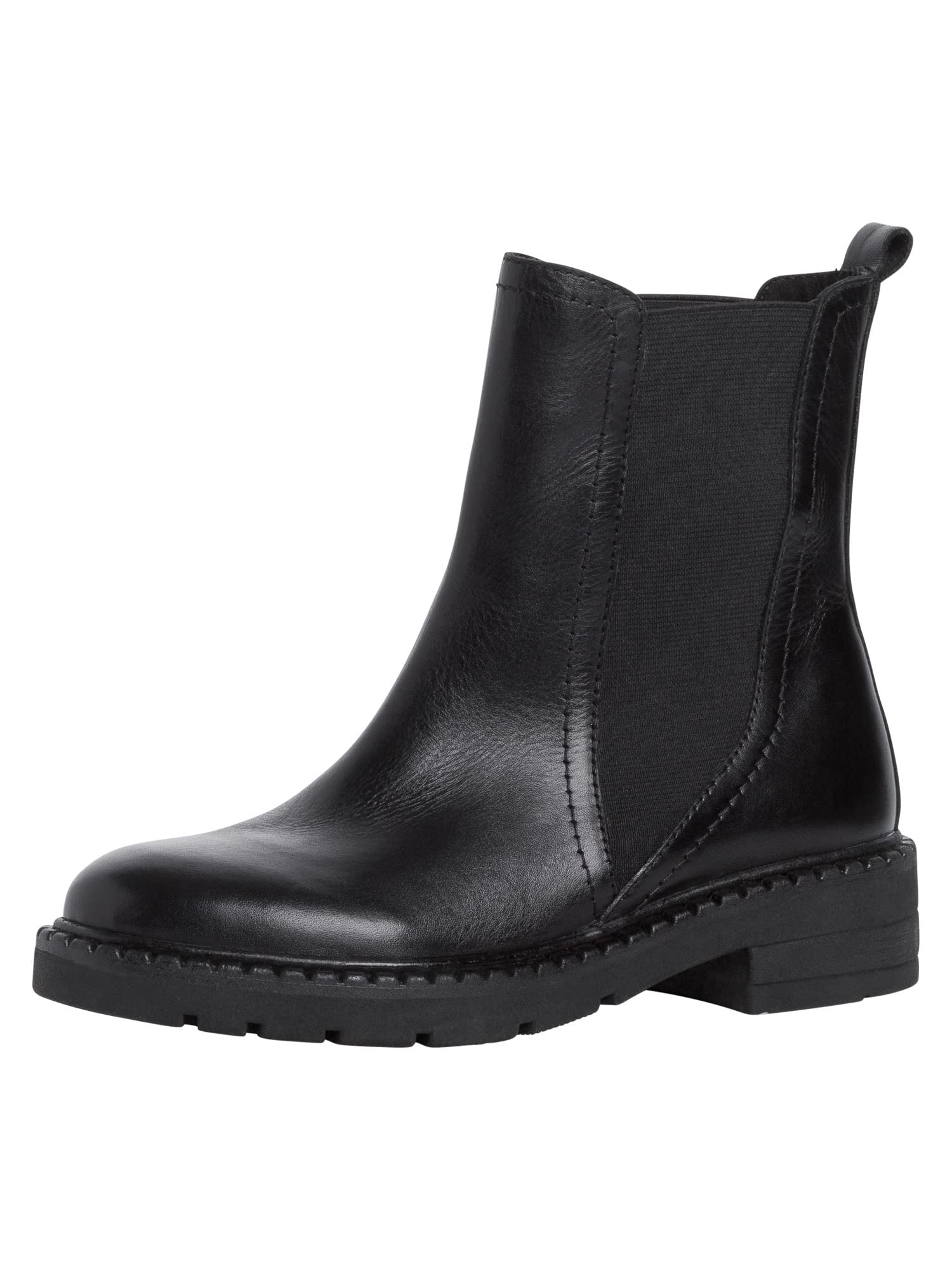 Marco Tozzi Damen 2-2-25401-29 Leder Chelsea-Stiefel, Black Antic, 37 EU / 4 UK