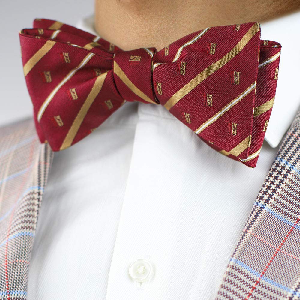 Theta Chi Fraternity Silk Bow Tie- Self-Tie- Symbol