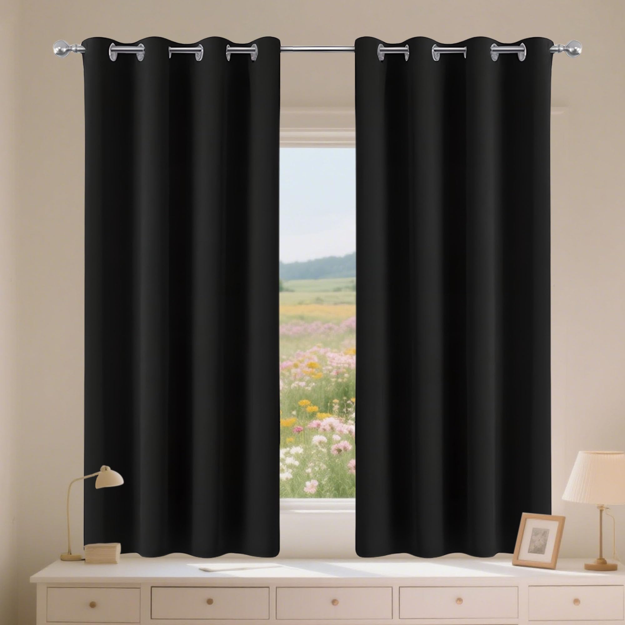 Rideaux occultants haut de gamme 130x280 anti froid maison