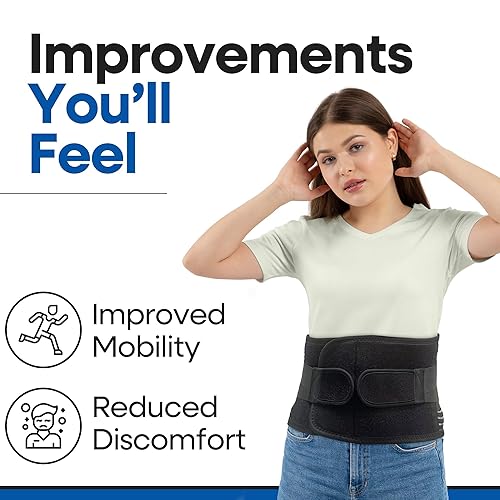 Miniatura 4 de Cinturón de apoyo lumbar transpirable para alivio del dolor del nervio ciático, cinturón de apoyo de espalda baja para levantamiento pesado,