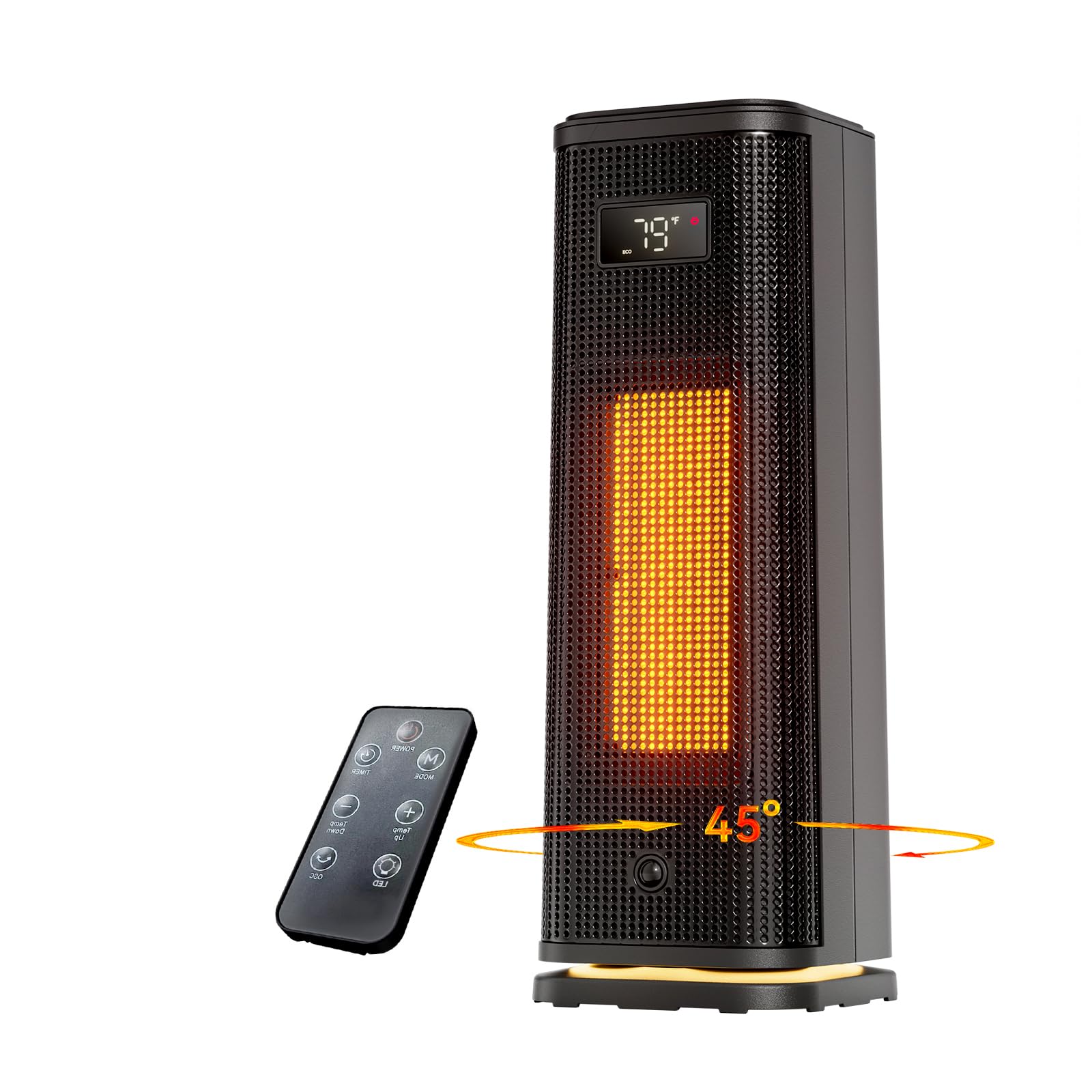 Space Heater for Indoor Use 15 9 Portable 1500W Fast Heating PTC Ceramic Heater with 12H Timer Thermostat