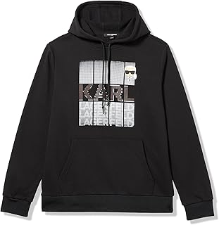 KARL LAGERFELD mens Hooded Long Sleeve Karl Logo Graphic Design Sweatshirt