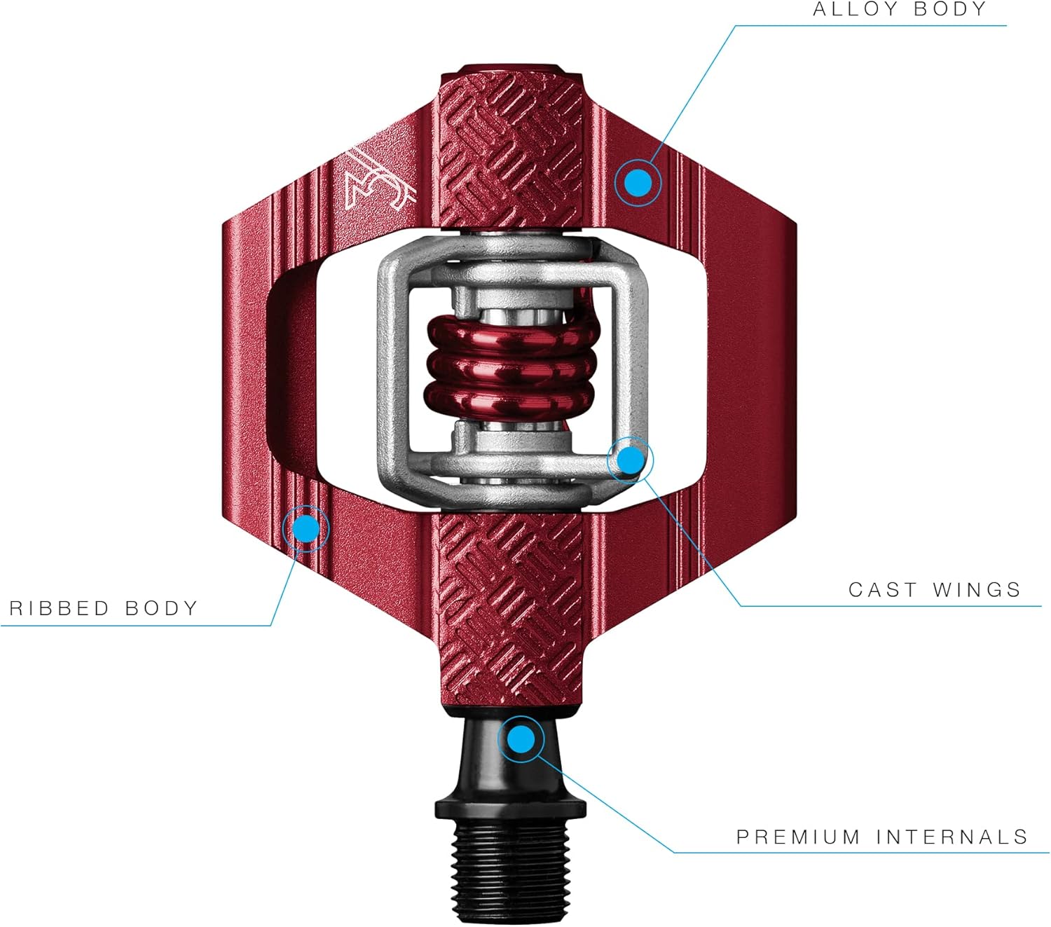 Crankbrothers Candy Clip-In MTB Bike Pedal - Gravel/XC/Trail Lightweight Bicycle Pedal, 4 Sided Entry, Customizable Float, Premium Bearings