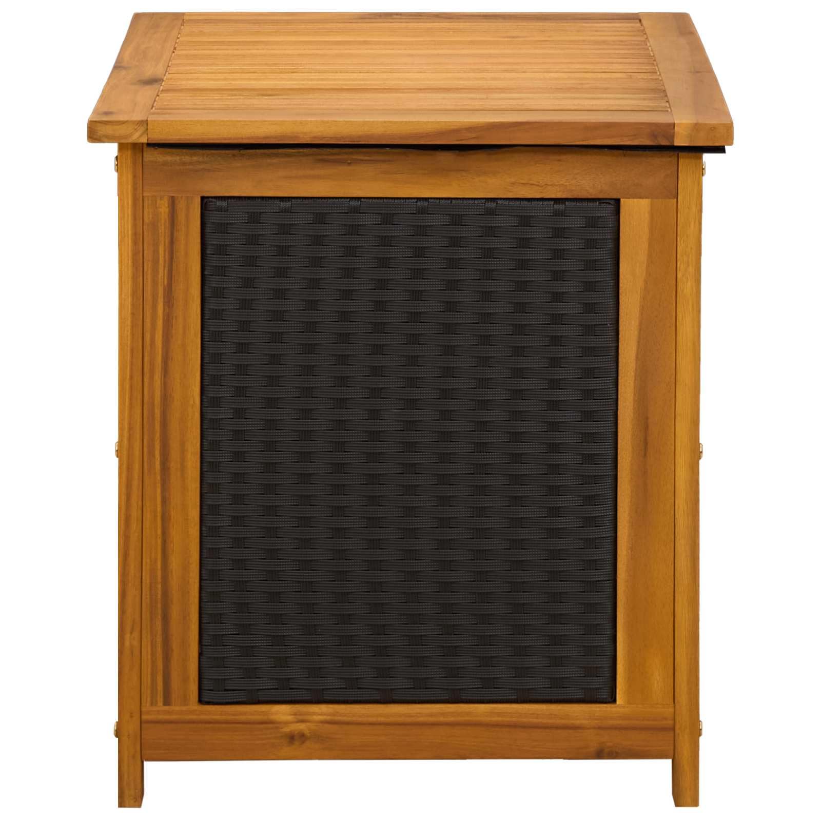 vidaXL Scatola di Stoccaggio per Giardino 185 L 60 x 50 x 56 cm Nero
