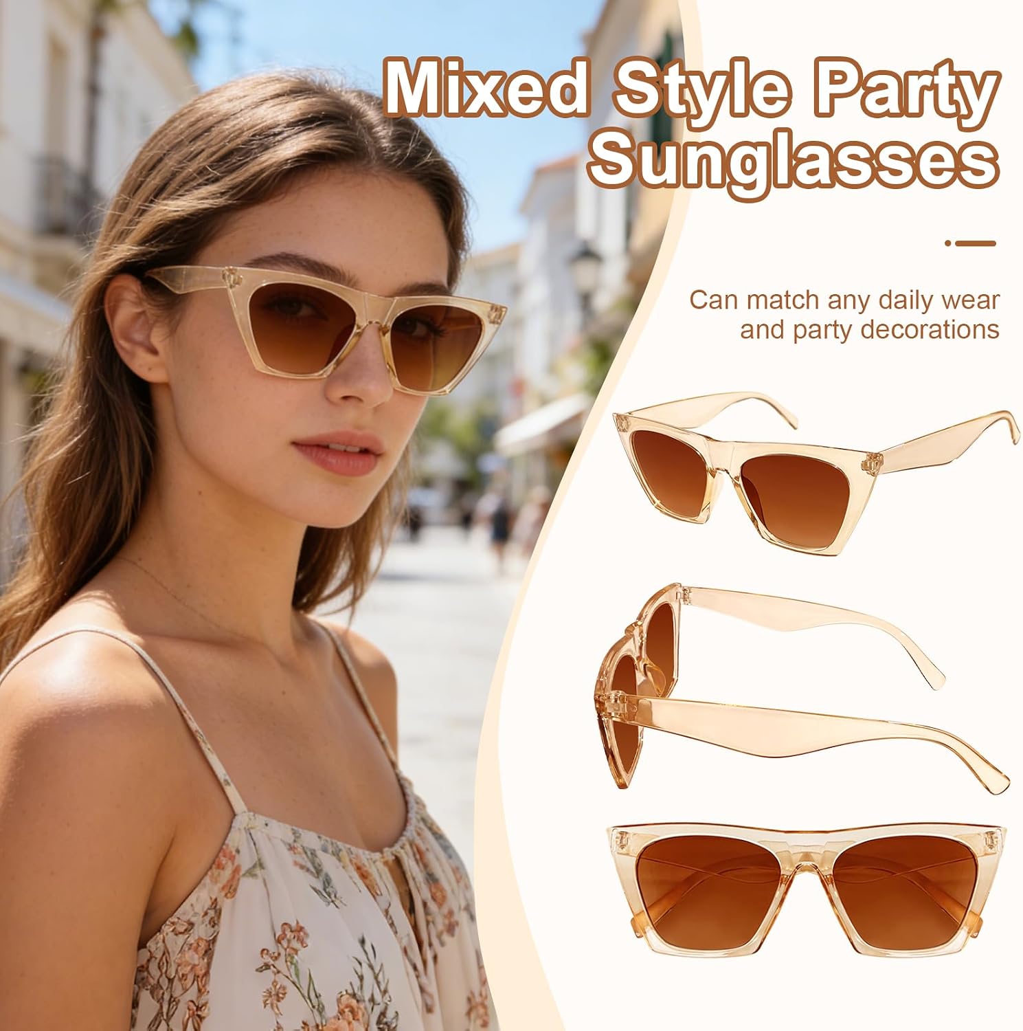 SUNOVELTIES 12 Mixed Style Sunglasses Classic Retro Party Favors Eyewear Costume Accessories Bulk Glasses for Unisex Adult