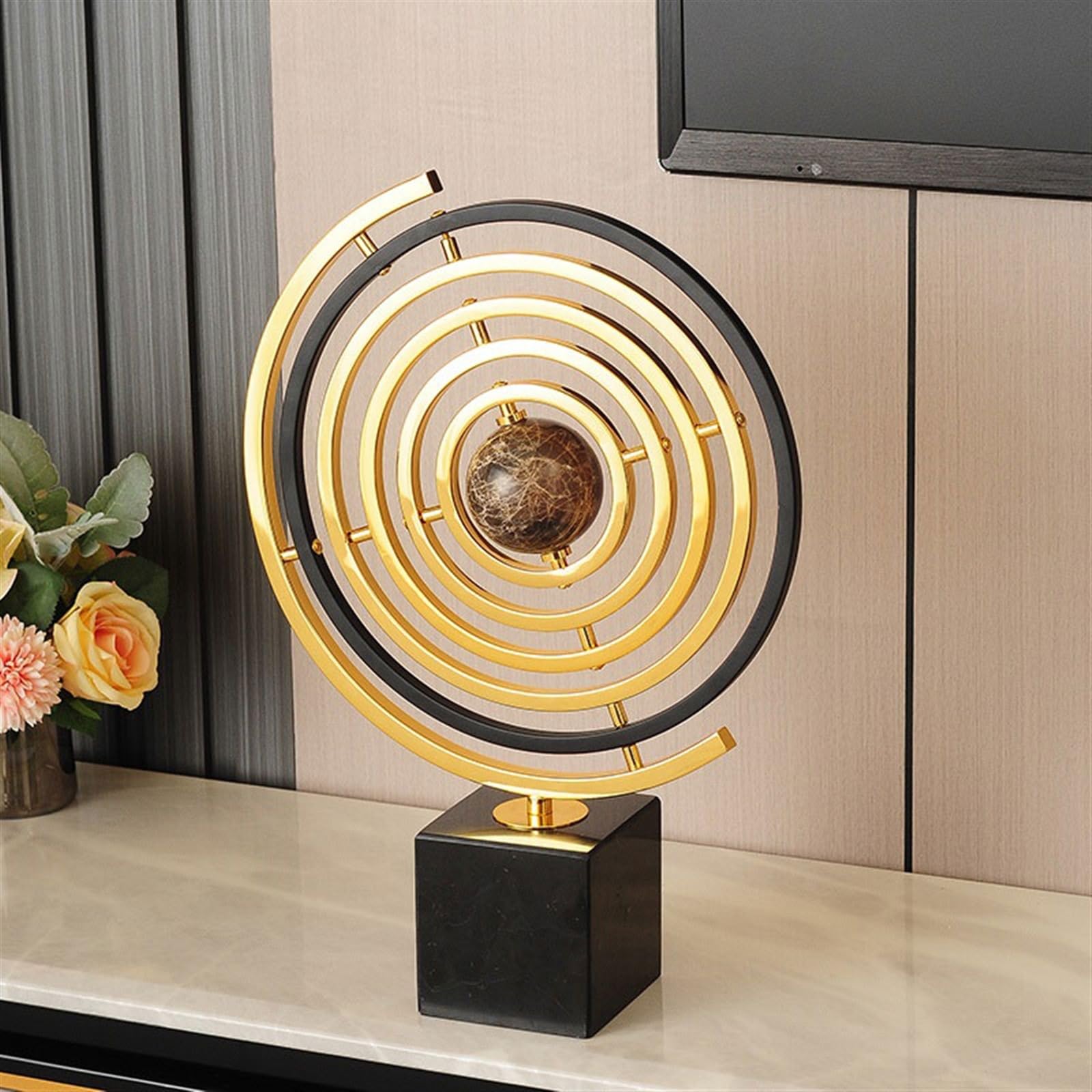 Tischdekoration Moderne Luxus-Globus-Ornament, Büro-Desktop, Zuhause, Wohnzimmer, TV-Schrank-Dekorationen Deko Figur