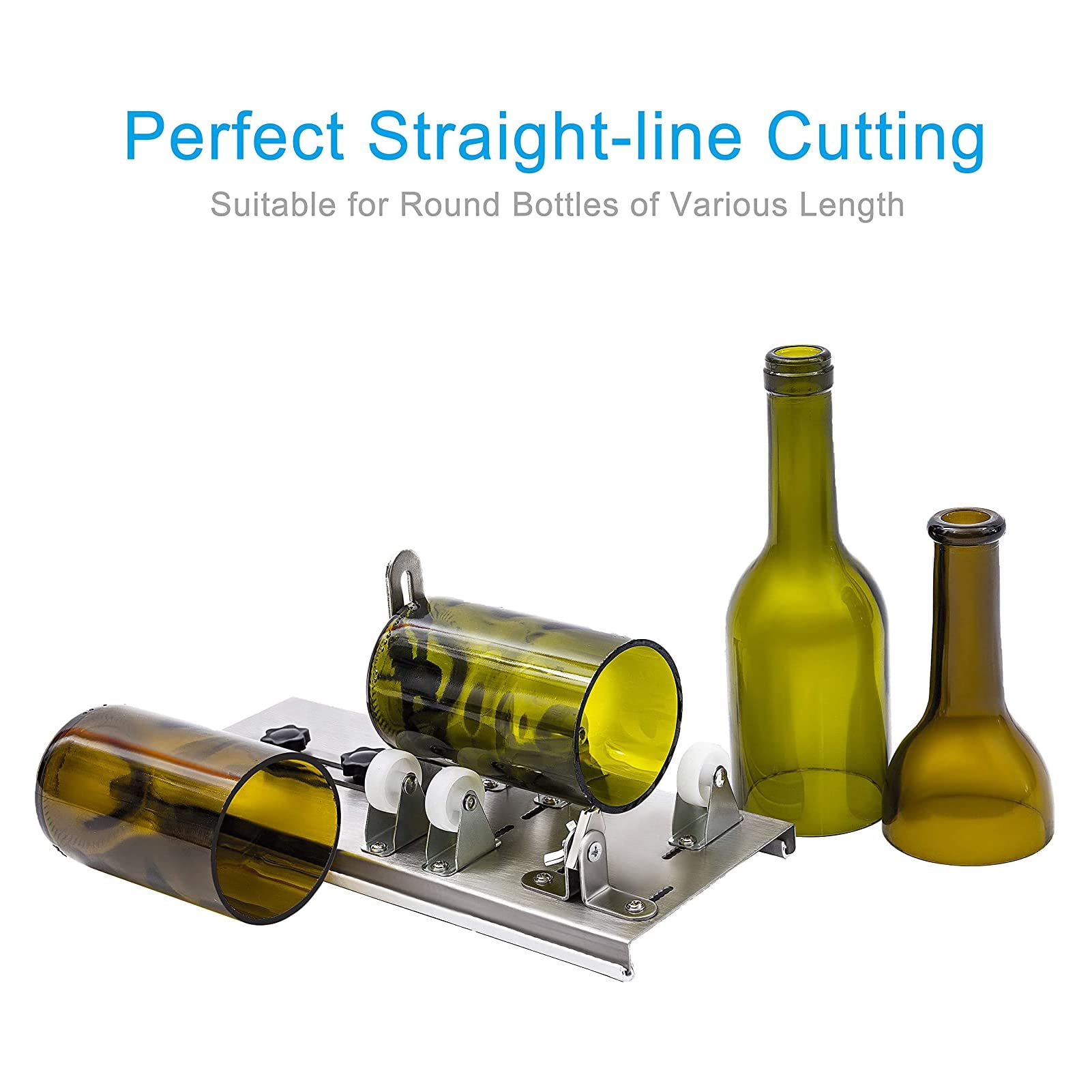 Flaschen Cutter, Glasflaschenschneider für Runde Flaschen – DIY-Kit zum Schneiden von Bier, Wein & Soda Flaschen, Effizienter und Präziser Flaschenbruch Schneider