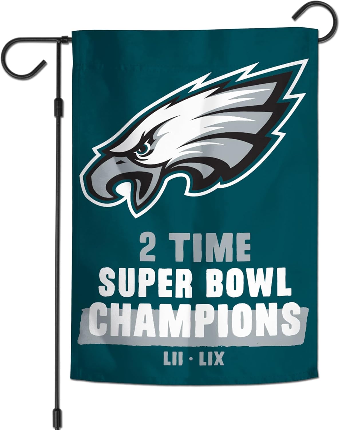 WinCraft Philadelphia Eagles Two-Time Super Bowl Champions 12" x 18" Double-Sided Garden Flag