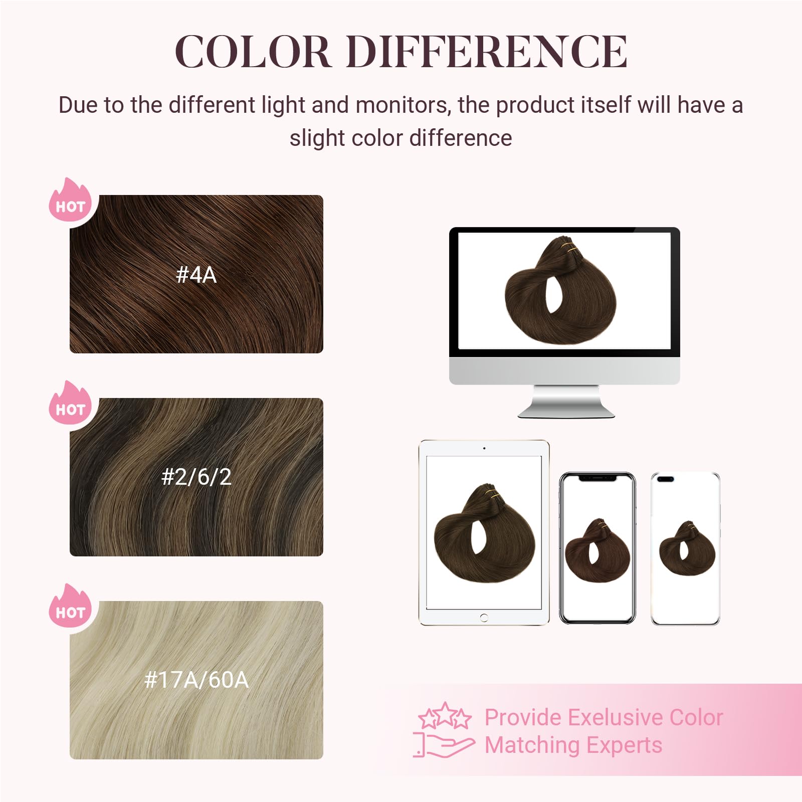 MAXITA Clip in Hair Extensions Real Human Hair 100% Remy Hair Extensions Clip ins Double Weft for Women,Natural Human Hair,16inch 120g 7Pcs,Chocolate Brown — view 6