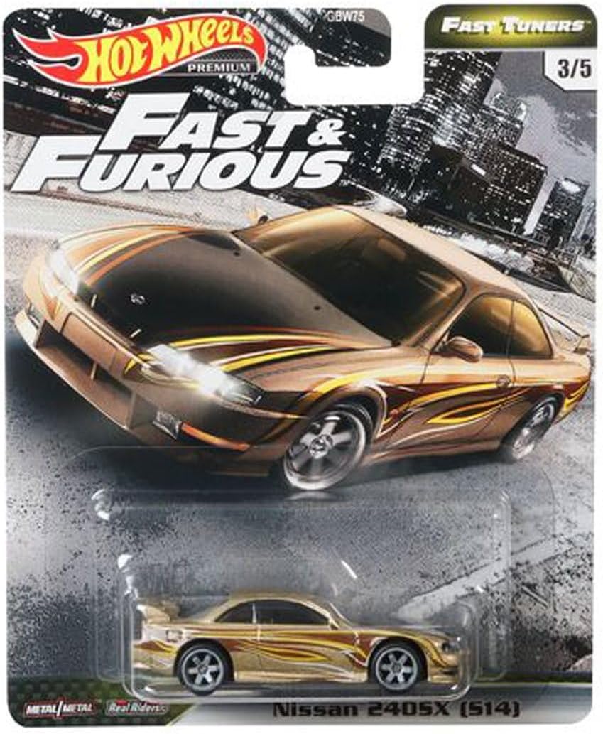 Hot Wheels Fast & Furious Fast Tuners Premium Die Cast Set (Honda Civic EG, Mazda Rx-7 FD, Subaru WRX, Nissan Silvia, 240SX)