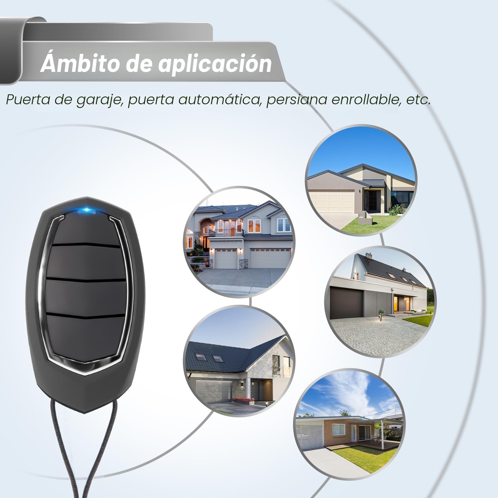 433,92 Mando Garaje,3 Unidades Mando Garaje Compatible con MOTORLINE Falk MX4SP MXS4SP MX5SP RCM DSM,Mando Puerta Garaje