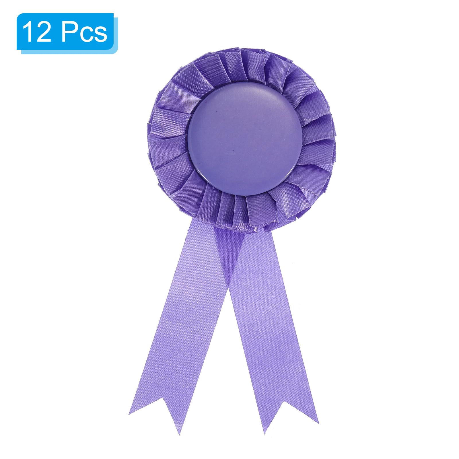PATIKIL Purple Polyester 12 Pcs Blank Award Ribbon, Rosette Ribbon for DIY Party, Wedding, Competition, Sport - Image 3