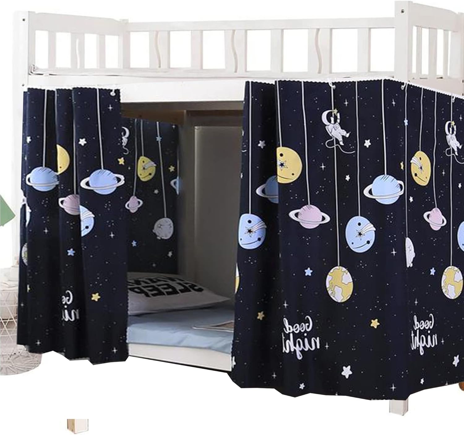 Navhao 1 Panel,Bottom Bunk Bed Blackout Curtains Cloth Bed Canopy Men Women Curtain Shading Nets for Single Bed