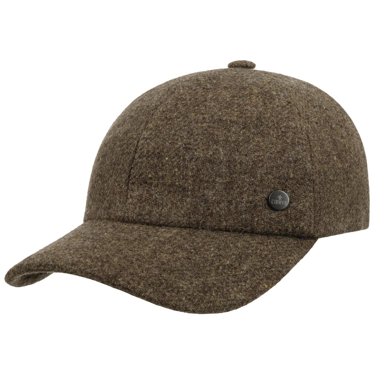 Lierys Shetland Wool 6 Panel Strapback Cap Uni Melange Adjustable Made in Italy Men Summer Winter