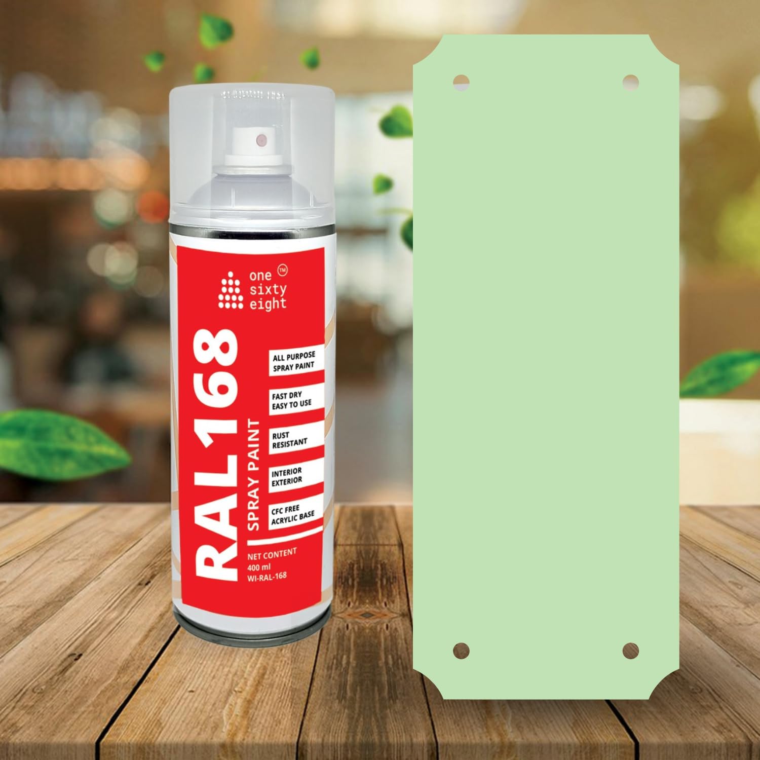 one sixty eight RAL 168 Multipurpose Color Paint Spray, RAL 6019 Spray Paint 400 ml (RAL 6019 - Light Green)-image-43