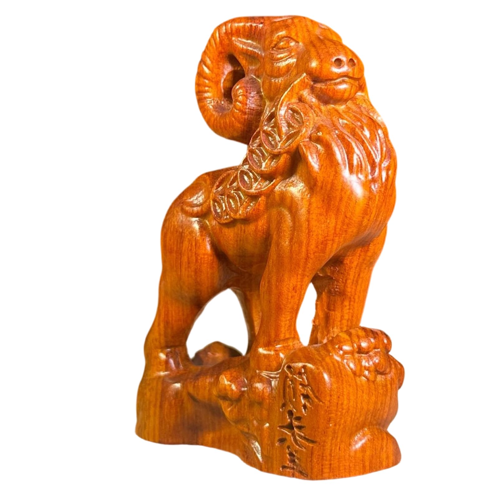 Zxfdsfdbnm Artistic Goat Statue Premium Timbers Materials Home Accent Nature Lover Wooden Sheep Figurine