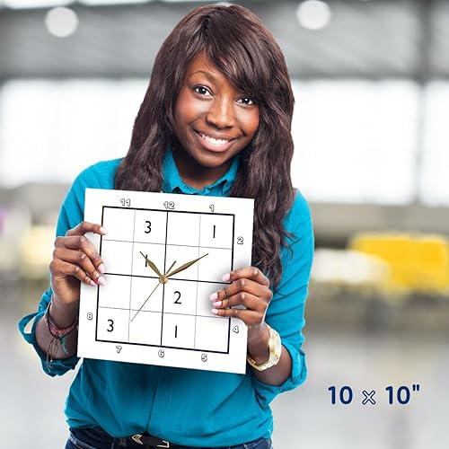 Miniatura 5 de 3dRose dpp _ 18690 _ 1 Sudoku reloj de pared, 10 por 10-Inch