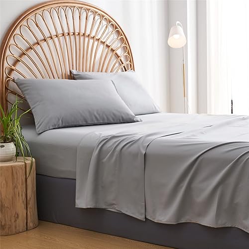 Miniatura 5 de KAKIJUMN Juego de edredón geométrico bohemio de 7 piezas, color gris, juego de ropa de cama de microfibra para todas las estaciones (Queen)