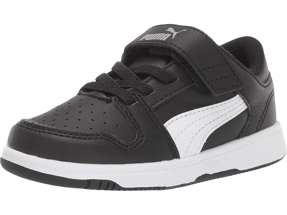 

Puma Kids Rebound Layup Lo Sl Velcro (Toddler) (Puma Black/Puma White/High Risk) Boys Shoes