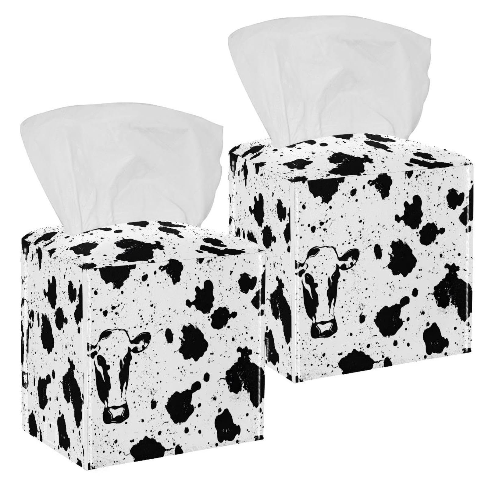 Boîte à mouchoirs en cuir haut de gamme au motif imprimé de la ferme