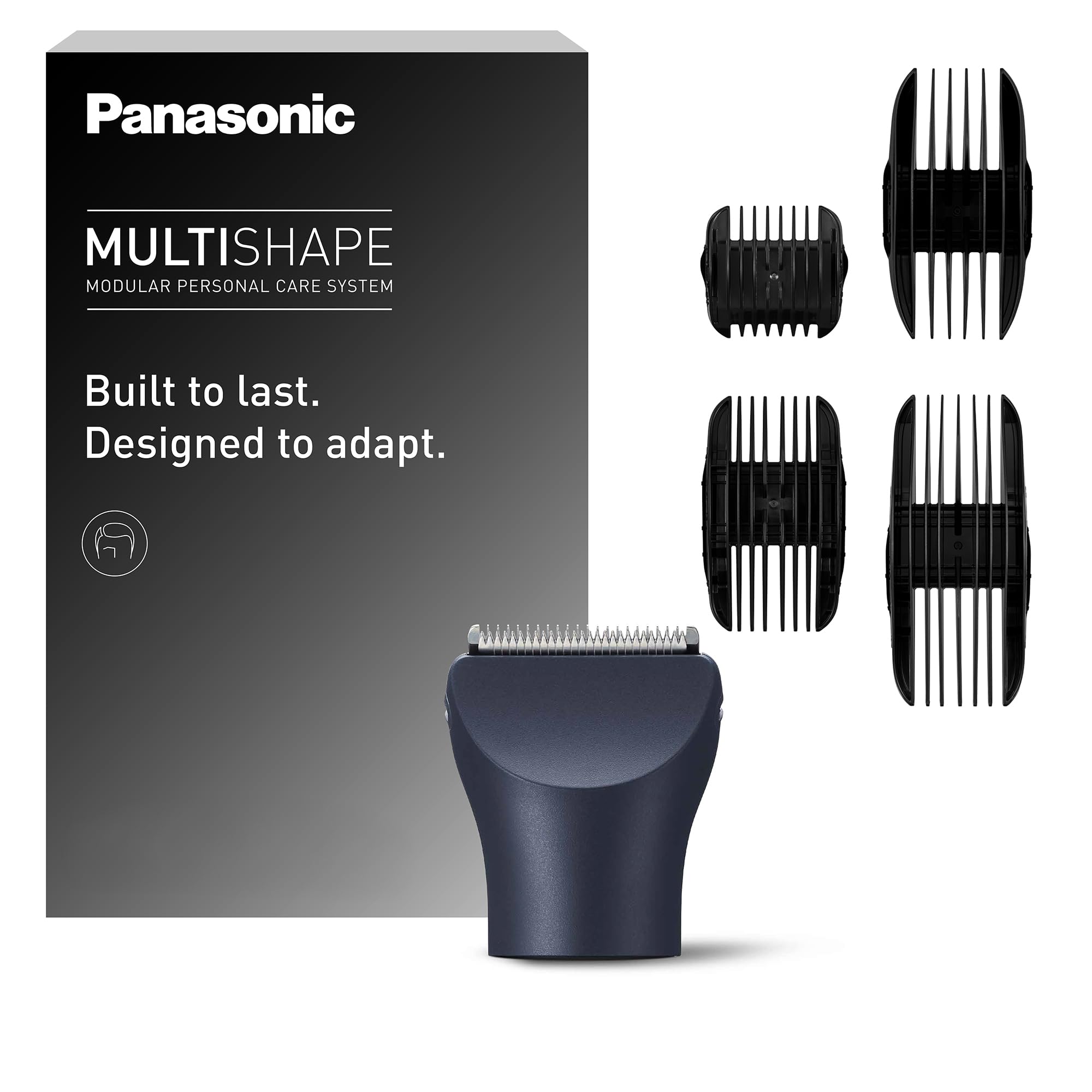 Panasonic ER-CHC1-A301 MULTISHAPE Aufsatz, Haarschneideaufsatz, Modulares Körperpflegesystem, 15 Längeneinstellungen, 4 Kammaufsätze, Schwarz