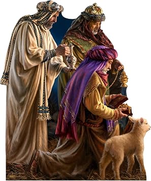 Cardboard People Three Wise Men Life Size Cardboard Cutout Standup - Dona Gelsinger Art