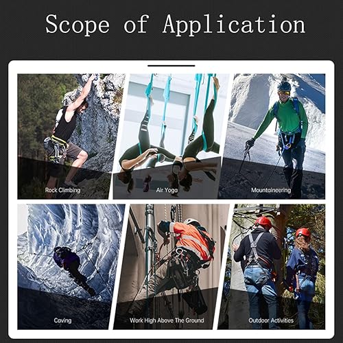 Miniatura 5 de 53 pulgadas de nylon cadenas de margaritas cuerda escalada cordón correas de lazo fuertes eslingas 23 kN aéreo yoga correas