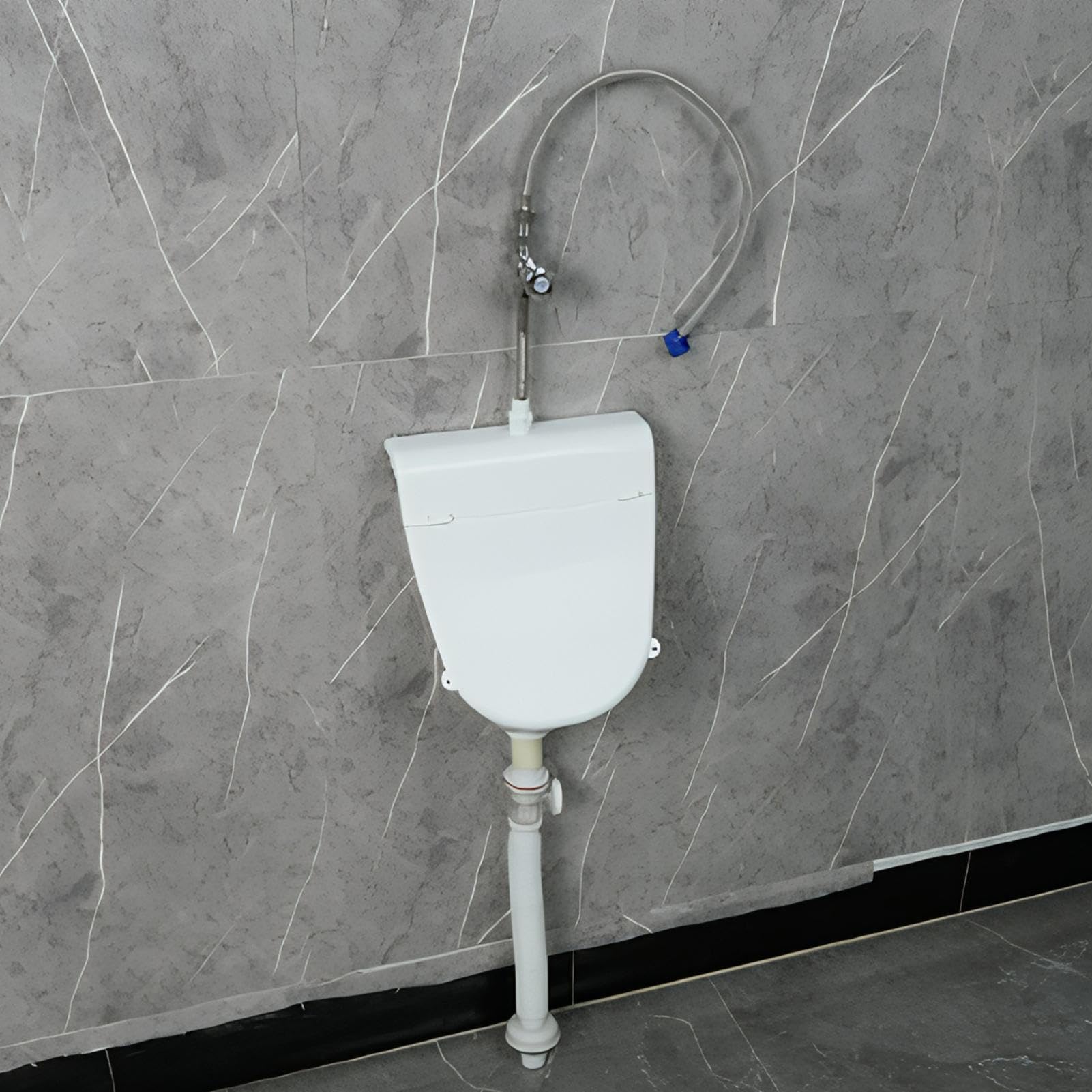 Urinal à montage mural avec couvercle, urinoir de salle de bain avec couverture, étanche, toilette réglable avec tuyau pour dortoir, camping, garage, arrière-cour, maison