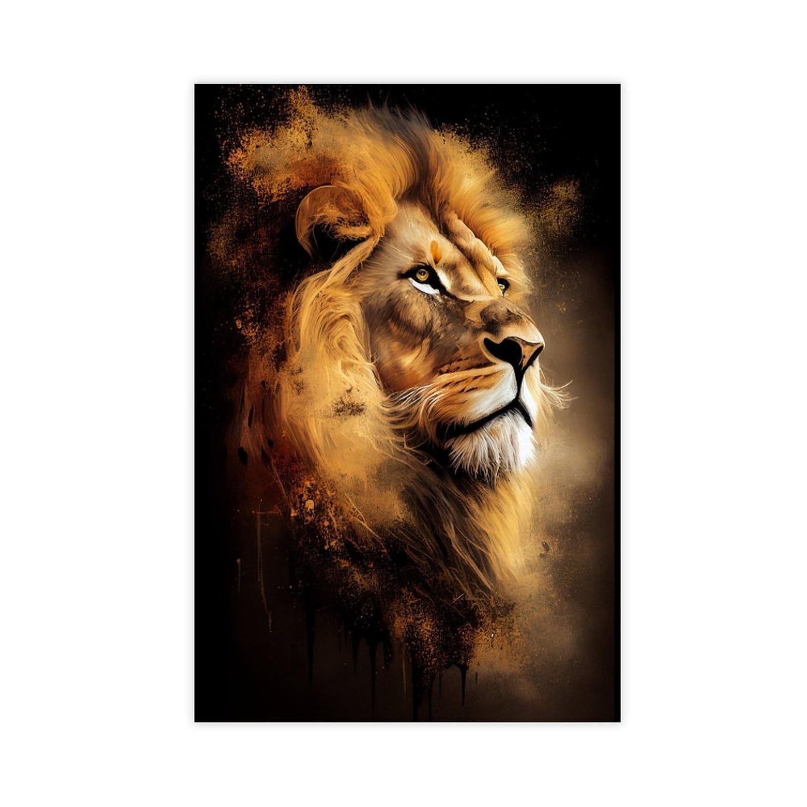 Bareronor Lion Canvas Poster for Dorm Room Decor Gift