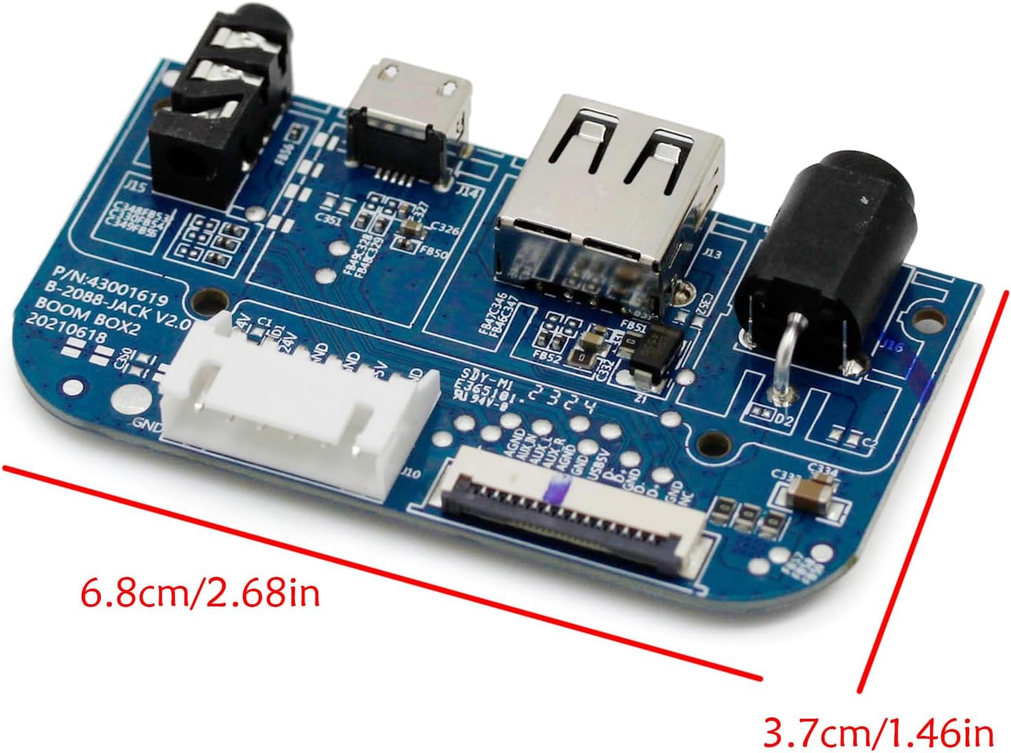 USB Charging Port Board Speaker Dock Audio Jack Repair Suitable for Boombox 2 ND Version