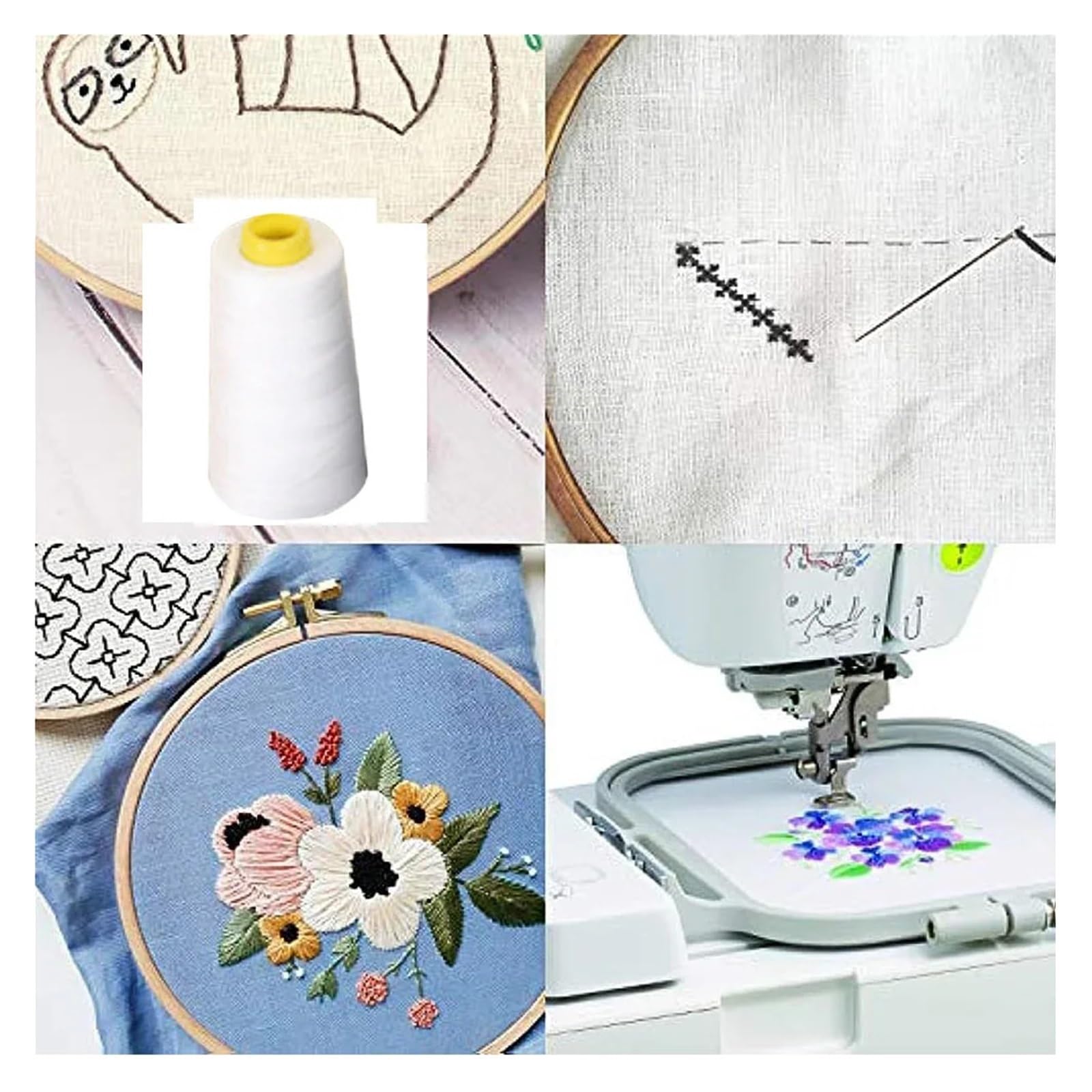 Cône Fil Polyester 3000m Made In France Bleu Roy