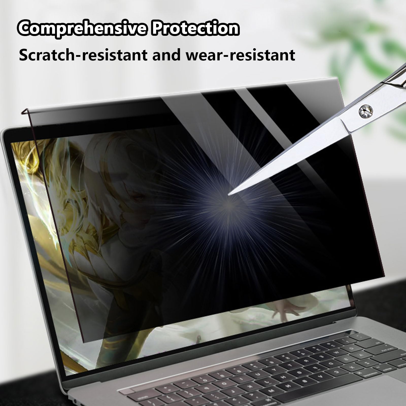 AIZYR Protection D'écran De Confidentialité À Suspendre,Panneau De Filtre De Confidentialité Filtre Antireflet Et Anti-Lumière Bleue Filtre De Confidentialité Anti-Espion Amovible,15.6inch 360*220mm