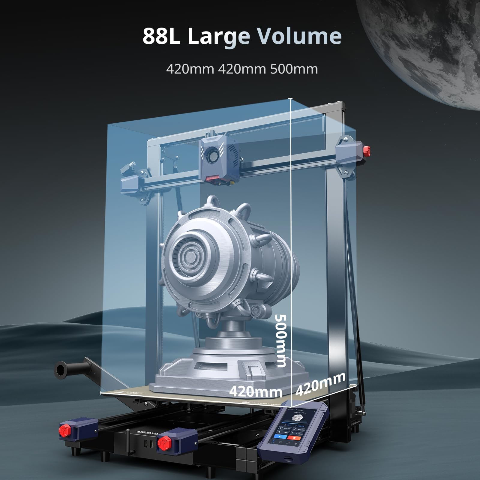 Anycubic Kobra 2 Max 3D Printer, 500mm/s High Speed with 7000rpm
