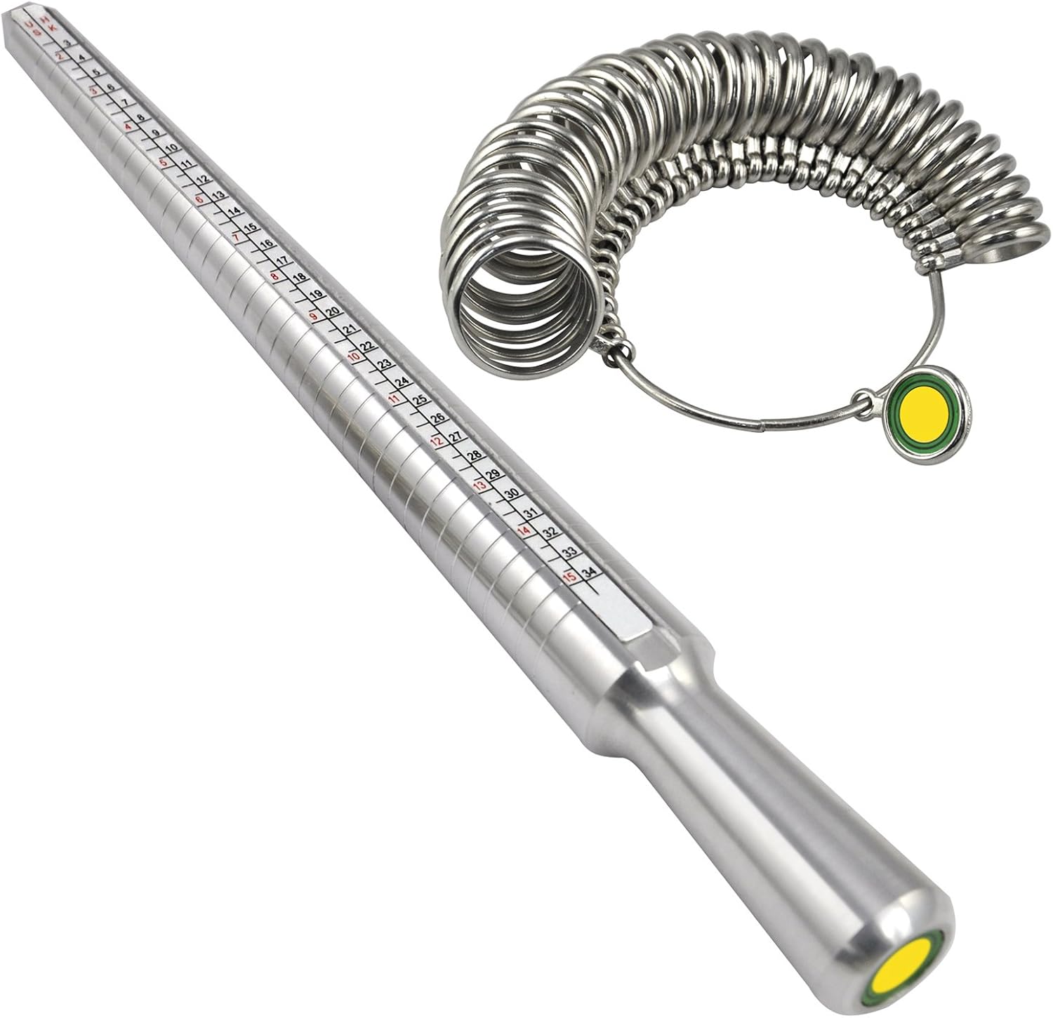 TRIXES Ring Sizer Mandrel Finger Gauge Jewellery Kit Tool Engagement Sizer