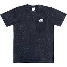 RIPNDIP Lord Nermal Pocket T Shirt, Short Sleeve Crew Neck Shirts, Funny Cat T-Shirts for Men