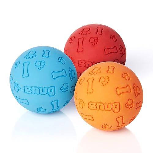 Snug Pelotas de Goma para Perros pequeños y medianos de Todas Las Razas, tamaño de Pelota de Tenis