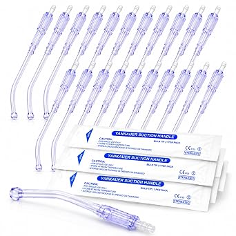 Sterile Bulb Tip Yankauers Pack of 20 Handles - Bulk Yankauer