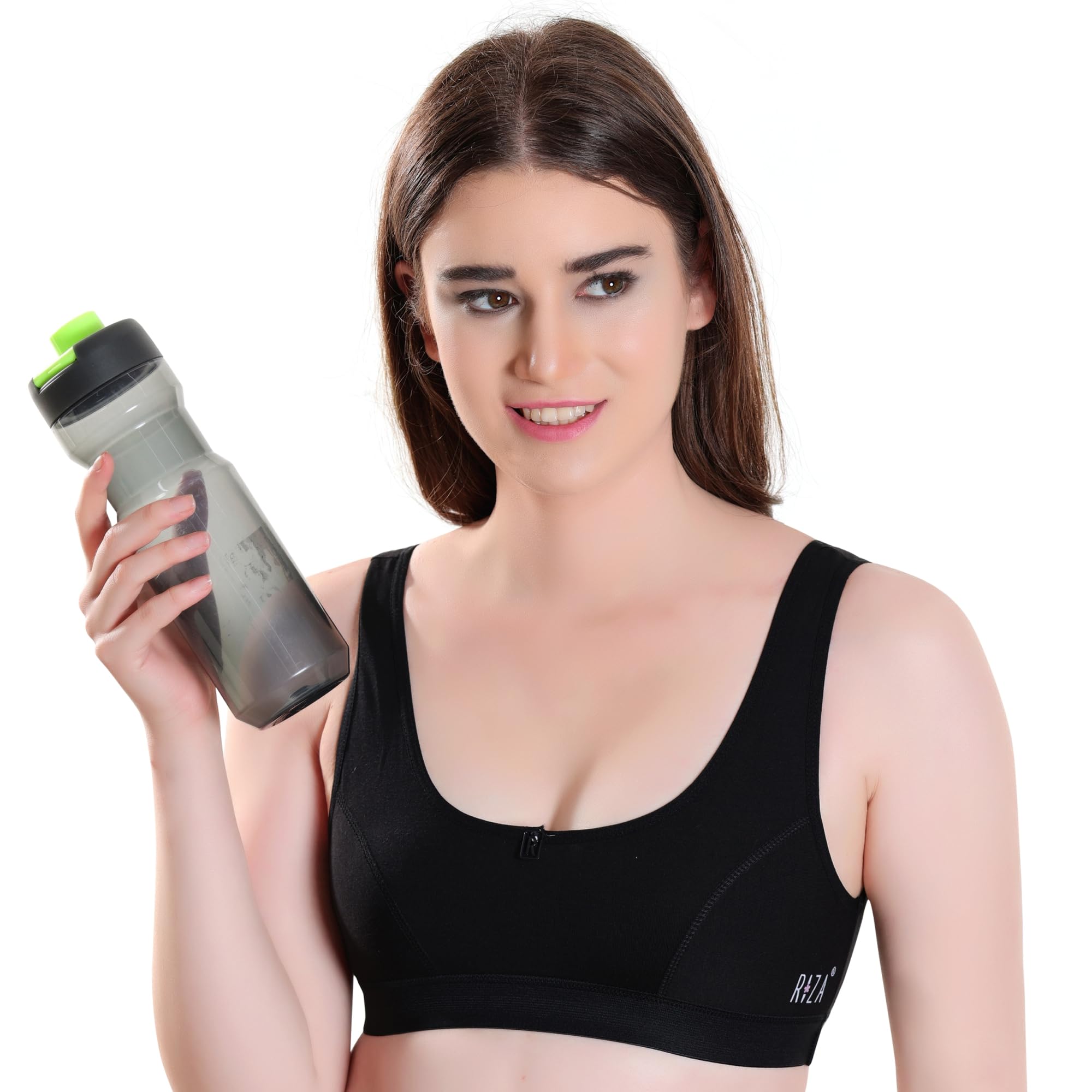 TRYLO Riza - Reggiseno sportivo in cotone, non imbottito, senza ferretto, per principianti, per adolescenti, ragazze, disponibile nelle taglie dalla S alla 3XL