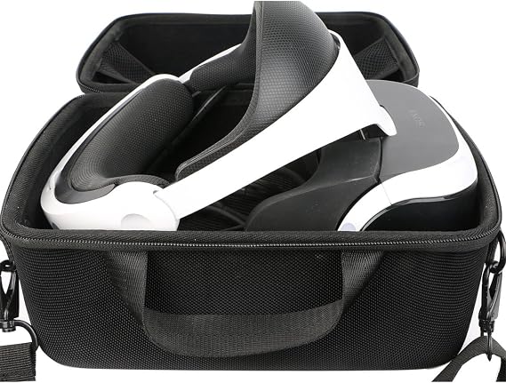khanka Hard Travel Carrying Case for Sony PlayStation PS VR2 Glasses | EVA Hard Shell, Mesh Pocket Accessory Storage, Travel-Ready Gaming Storage, Secure Custom Fit, Protective Case Only