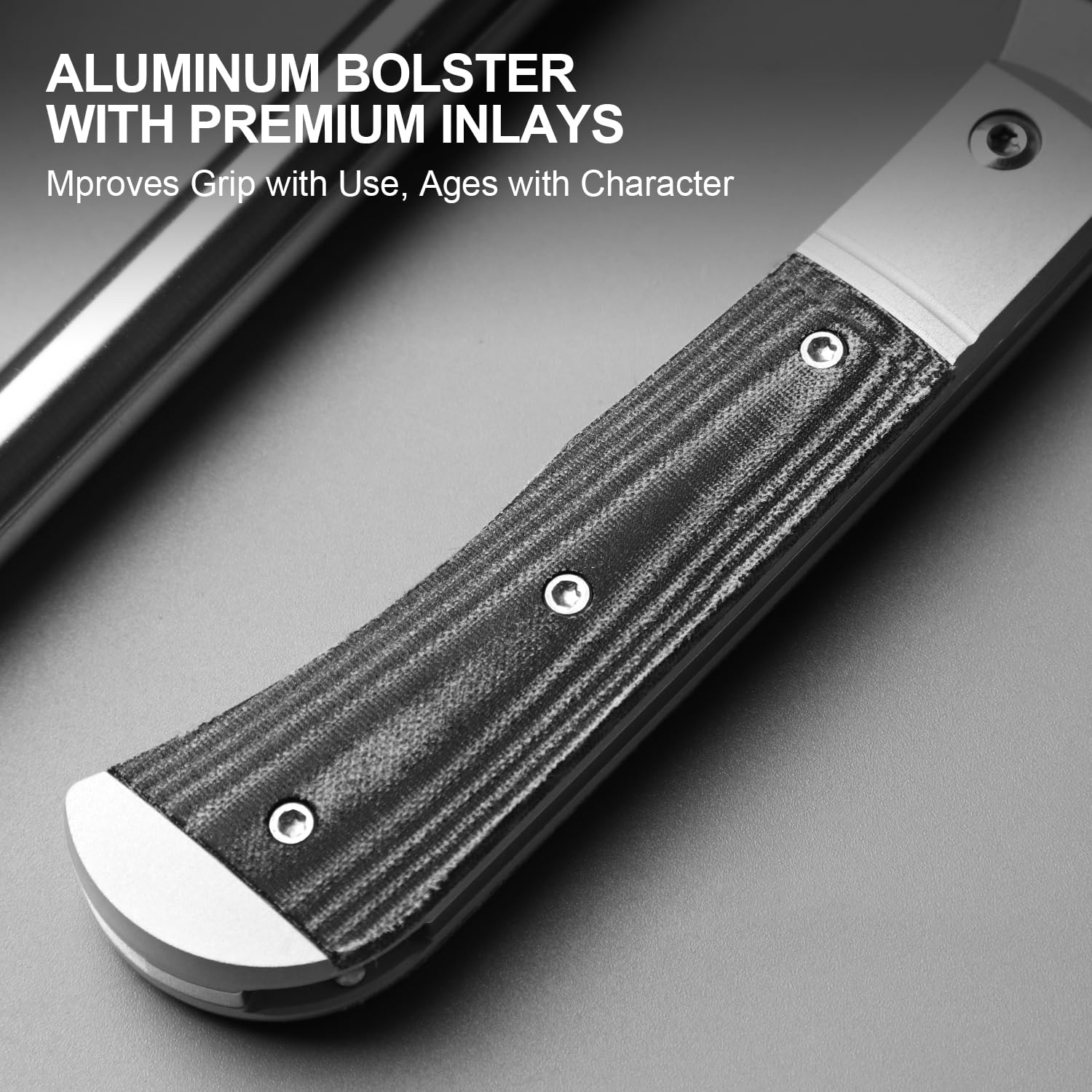 Kizer Trestle D Taschenmesser, 7,5 cm Nitro-V-Klinge und Silber-Aluminium mit Schwarz Norplex UltreX™ Micarta Griff, Kleines EDC Klappmesser, V3760A1