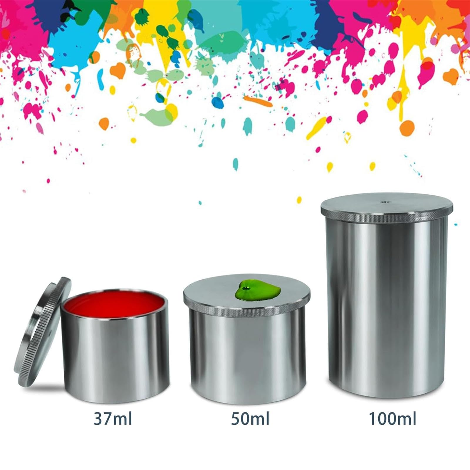 Hochpräzises Hydrometer mit flüssiger Dichte, 37 ml/50 ml/100 ml Becher mit spezifischem Gewicht für die genaue Prüfung von Farben, Hilfsstoffen und Ölen, 50 ml (50ml)
