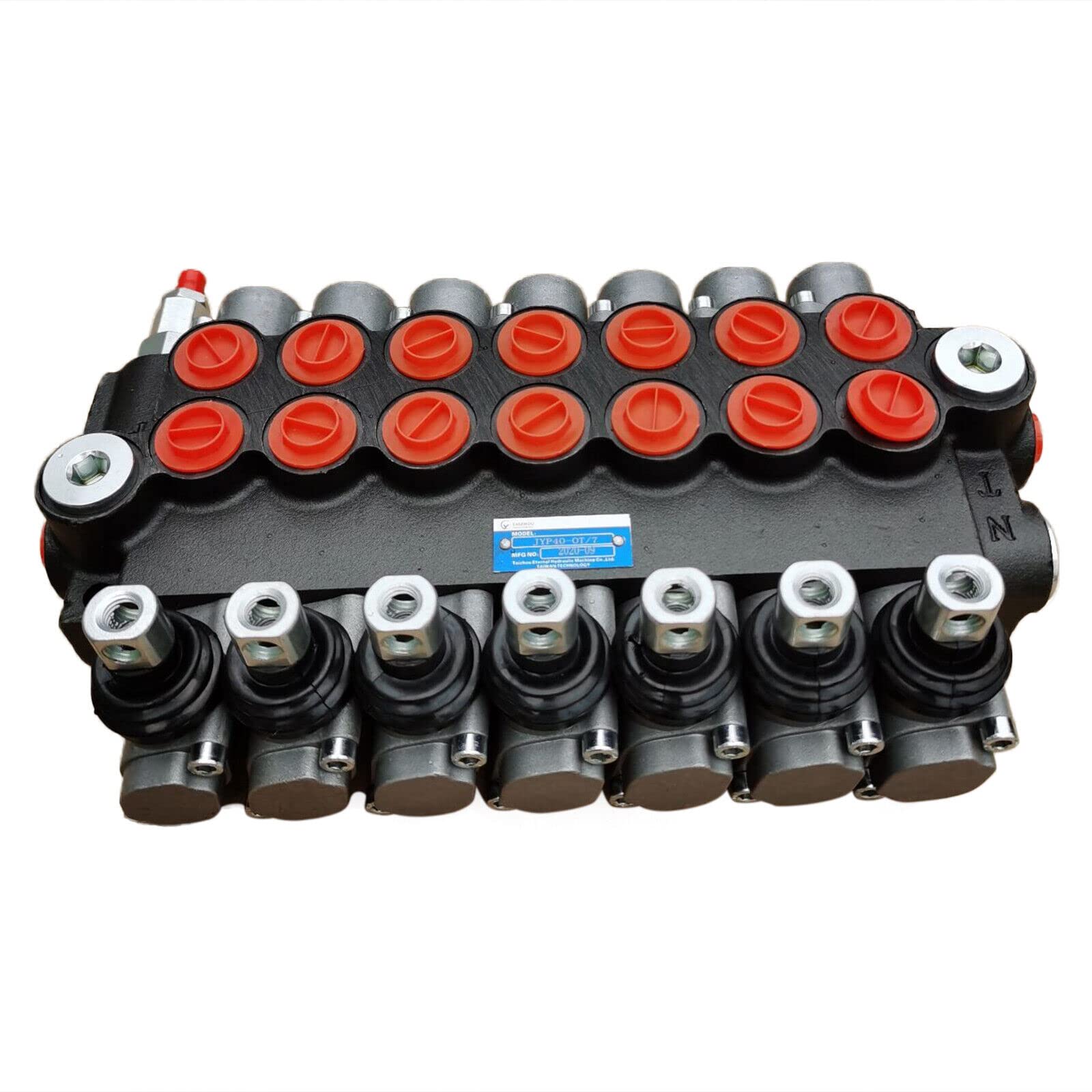 Hydraulique Vanne de commande Manuelle 7 Bancs 3600PSI Réglable Monobloc Hydraulic Directional Hydraulique 60 l/min Cylindre double action 13 GPM + levier
