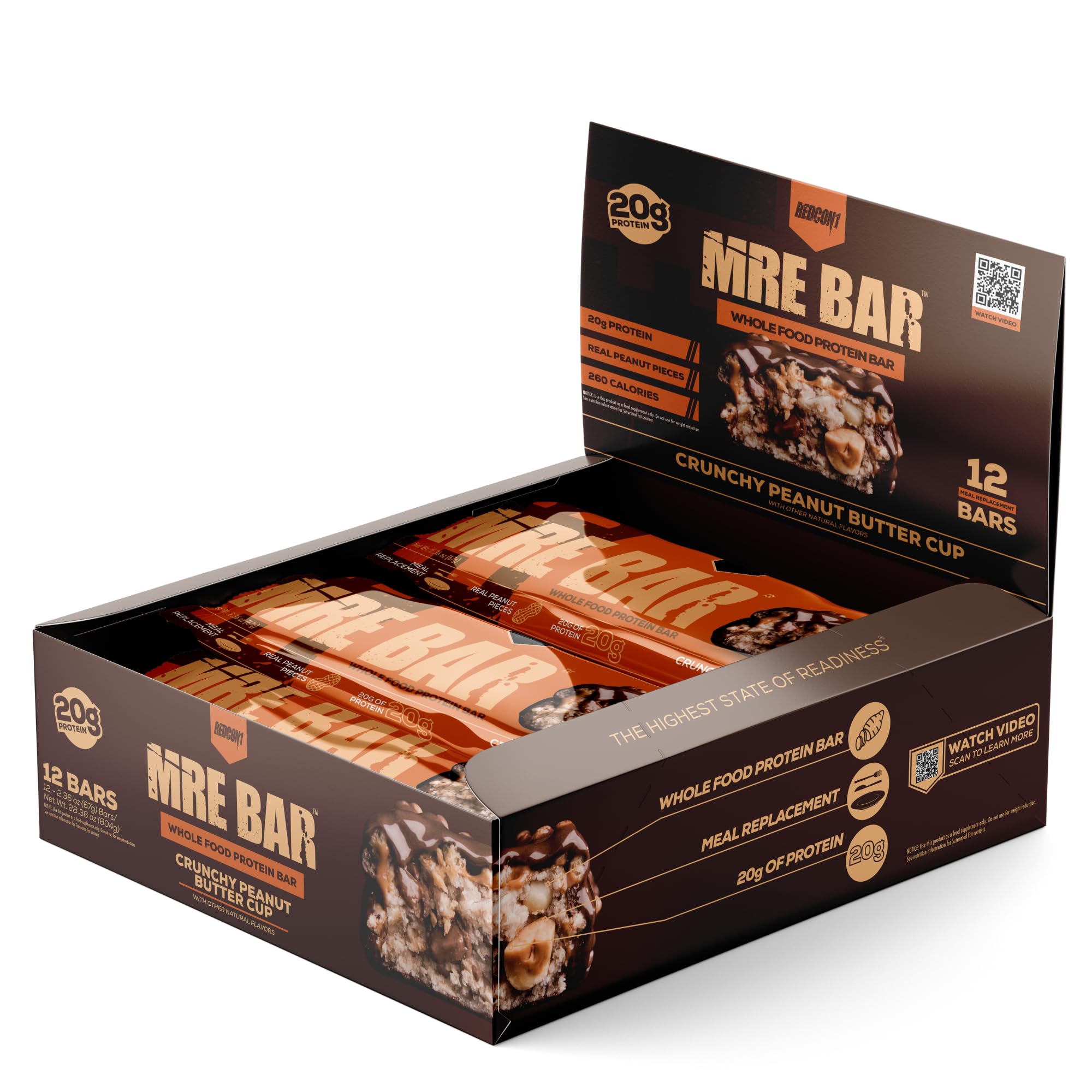 REDCON1 MRE Cookies & Cream Protein Bars - 12 Count Snack Bars for Breakfast or Post-Workout — Amazon image 16