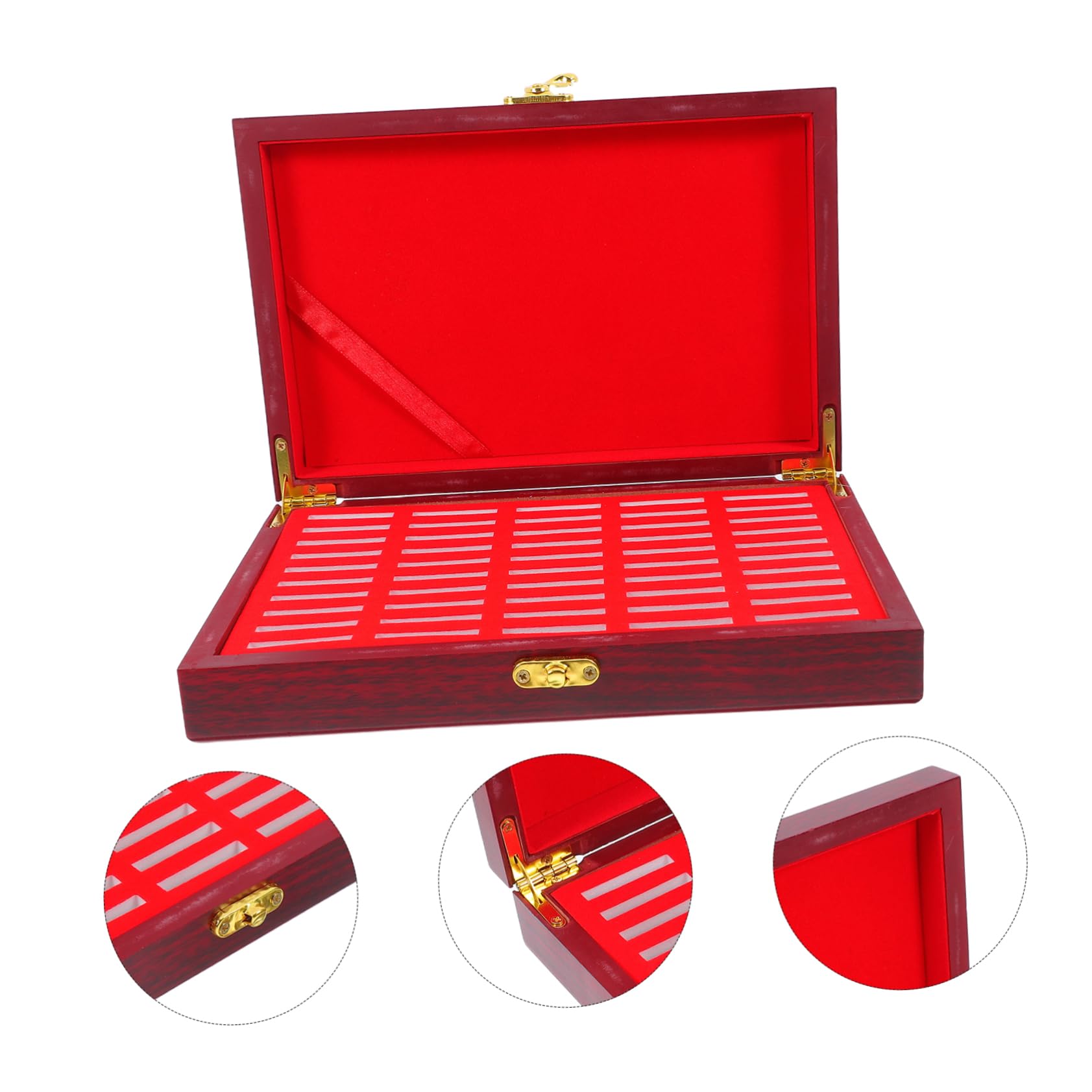 Caja de Monedas de Madera para Colección, 50 Unidades