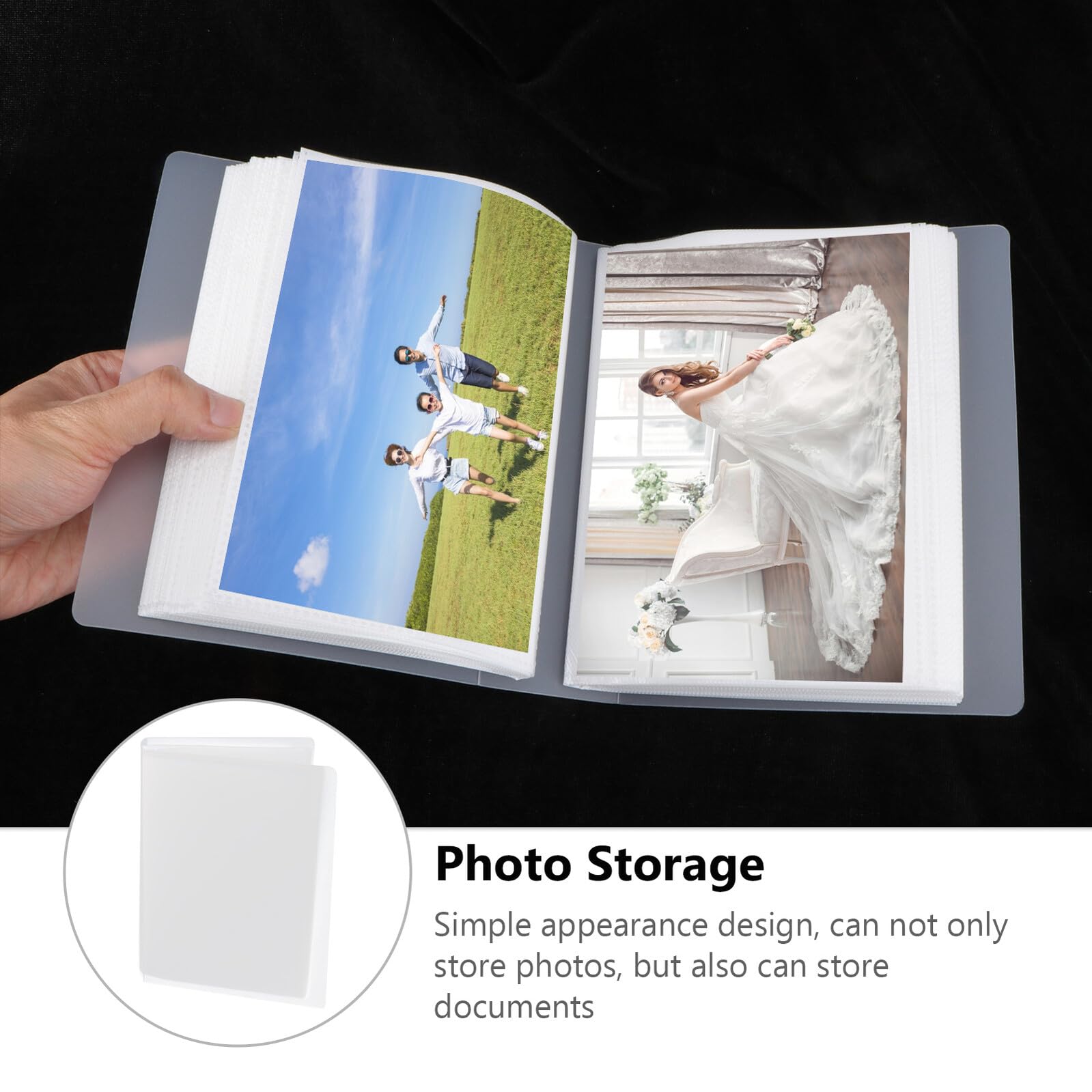 Hemobllo Álbum de Fotos 6 Pulgadas 100 Hojas de Inserción Mate PP Protector para Álbum DIY Libro de Recortes Personalizable para Fotos Familiares Viajes y Recuerdos