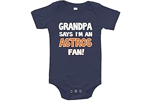 Grandpa Says I'm an Astros Fan Baby Bodysuit, Baby Astros Fan