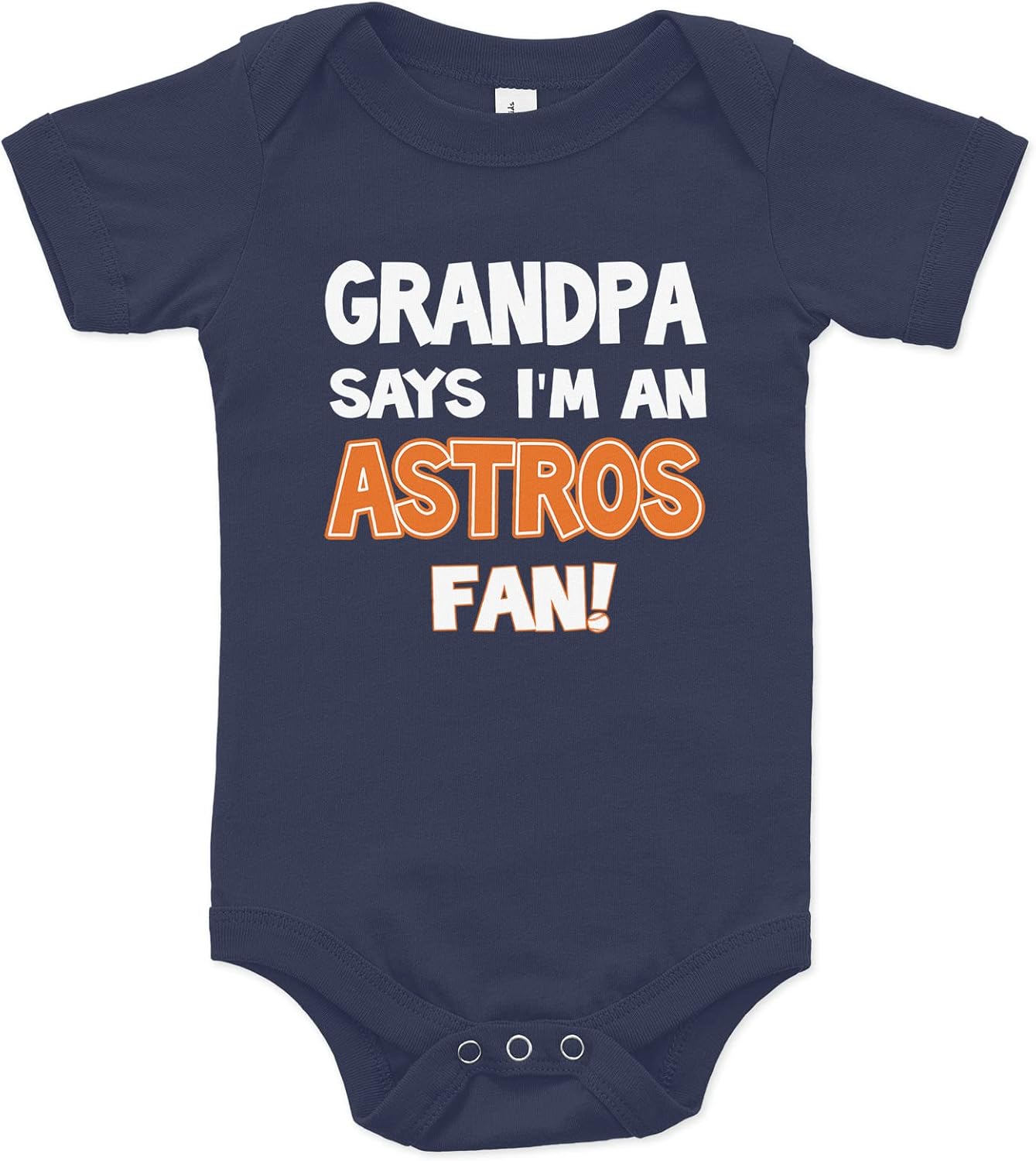 NanyCrafts' Grandpa Says I'm an Astros Fan Baby Bodysuit, Baby Astros Fan