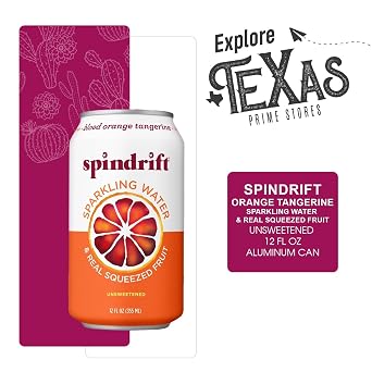 Spindrift 20- Pack of Orange-Tangerine Sparkling Water & Real Squeezed Fruit 12 fl oz Can
