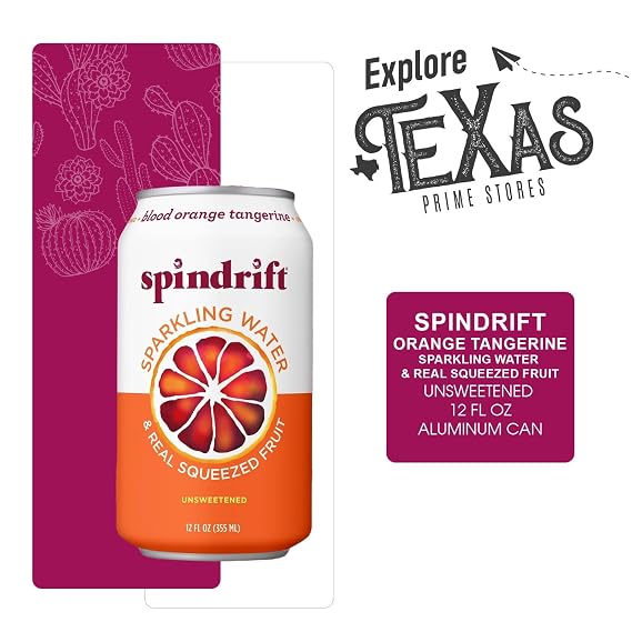 Spindrift 20- Pack of Orange-Tangerine Sparkling Water & Real Squeezed Fruit 12 fl oz Can
